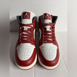 Jordan Air Jordan 1 Mid Redstone Midnight Green DQ8426-105 Leather Men's 8